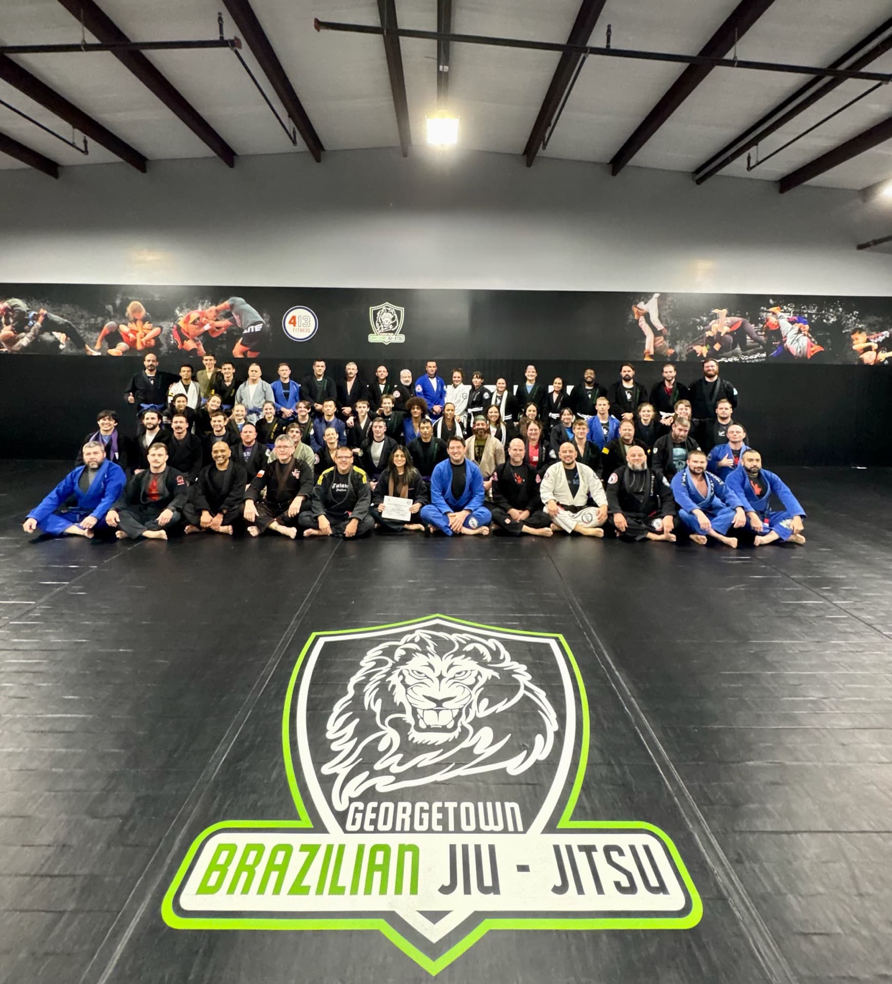 Georgetown Brazilian Jiu-Jitsu adult class on the mat